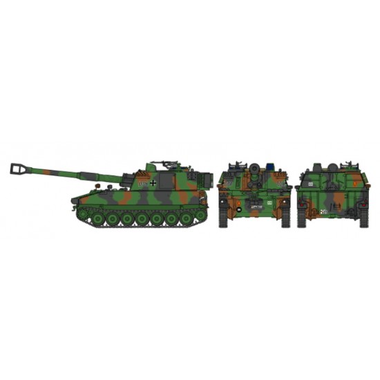 1/35 German Bundeswehr Self-Propelled Howitzer M109A3G with Torso Figures 1/35 German Bundeswehr Self-Propelled Howitzer M109A3G with Torso Figures