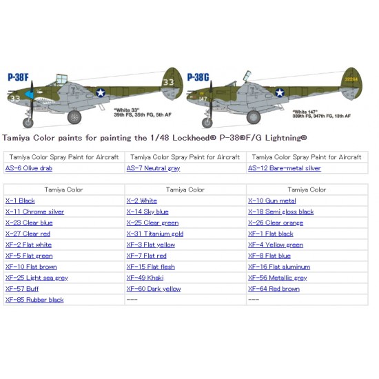 1/48 Lockheed P-38 F/G Lightning 1/48 Lockheed P-38 F/G Lightning