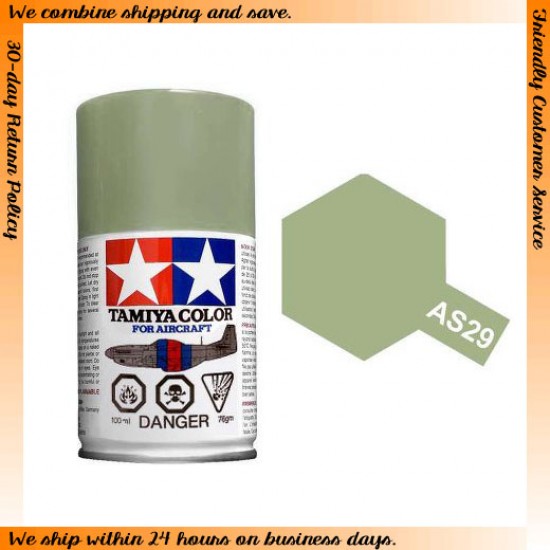 Lacquer Spray Paint AS-29 Gray-Green (IJN) for Aircraft kits (100ml) Lacquer Spray Paint AS-29 Gray-Green (IJN) for Aircraft kits (100ml)