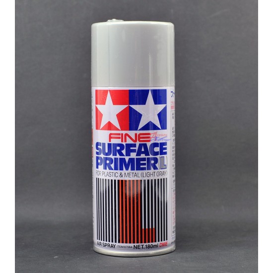 Fine Surface Primer L - Light Gray 180ml Spray Can Fine Surface Primer L - Light Gray 180ml Spray Can