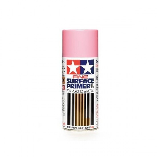 Fine Surface Primer L Spray for Plastic & Metal - Pink (180ml)