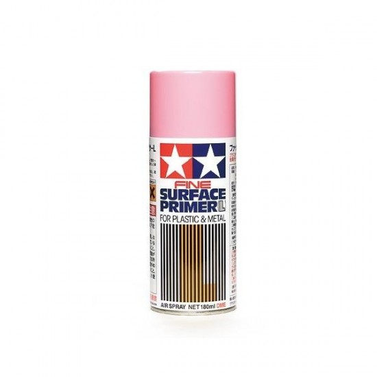 Fine Surface Primer L Spray for Plastic & Metal - Pink (180ml) Fine Surface Primer L Spray for Plastic & Metal - Pink (180ml)