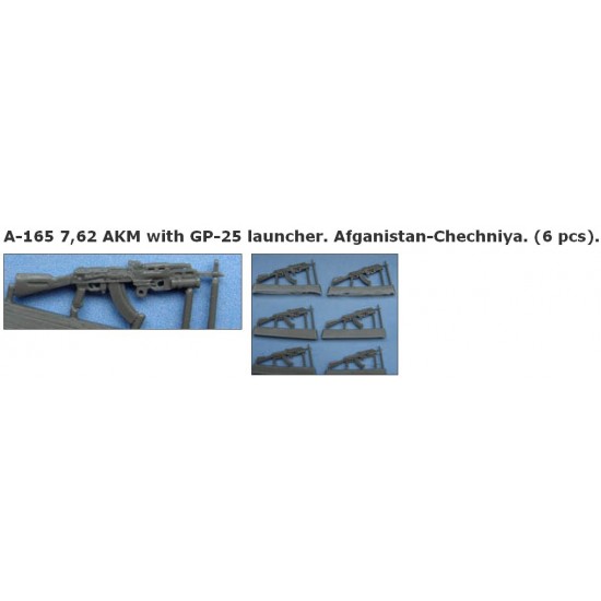 1/35 7,62 AKM with GP-25 launcher. A-165 1/35 7,62 AKM with GP-25 launcher. A-165