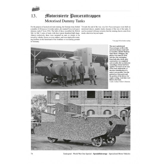 WWI Special Vol.12 SPEZIALFAHRZEUGE Specialised Vehicles (English, 96 pages) WWI Special Vol.12 SPEZIALFAHRZEUGE Specialised Vehicles (English, 96 pages)