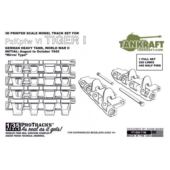 1/35 Tiger I Initial Mirror Type Cast Links for Academy 13264/Dragon/RFM kits 1/35 Tiger I Initial Mirror Type Cast Links for Academy 13264/Dragon/RFM kits