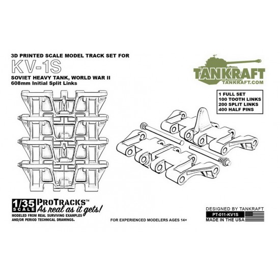 1/35 KV-1S 608mm Initial Split Links for Trumpeter/Tamiya/RFM kits 1/35 KV-1S 608mm Initial Split Links for Trumpeter/Tamiya/RFM kits