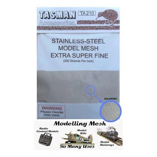 Extra Super Fine Metal Mesh #Small (200 strands per inch, 90mm x 50mm appx)