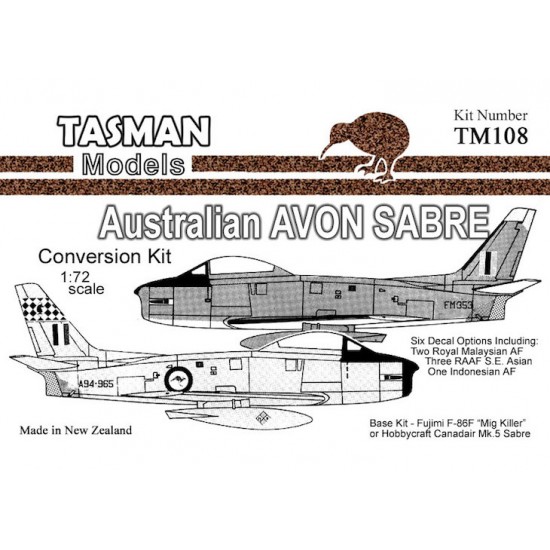 1/72 Australian Avon Sabre Conversion Set V2 for Fujimi F-86F/Hobbycraft Mk.5 kits 1/72 Australian Avon Sabre Conversion Set V2 for Fujimi F-86F/Hobbycraft Mk.5 kits