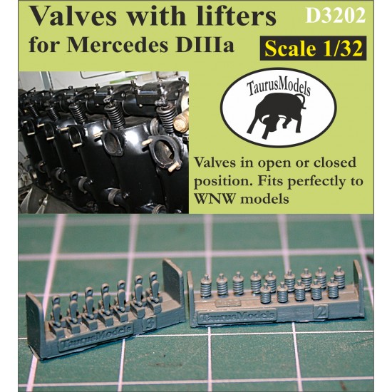 1/32 Valves with Lifters for Mercedes DIIIa 1/32 Valves with Lifters for Mercedes DIIIa
