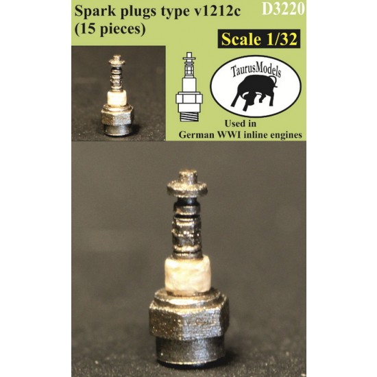 1/32 Spark Plugs Type v1212c used in WWI German Inline Engines (15pcs) 1/32 Spark Plugs Type v1212c used in WWI German Inline Engines (15pcs)