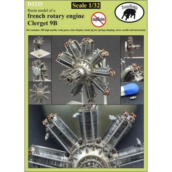 1/32 French Rotary Engine Clerget 9B (resin)