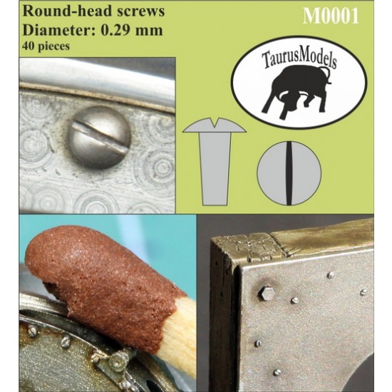 Round-Head Screws (40pcs, Diameter: 0.29mm)