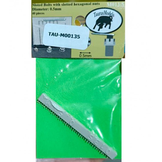Hexagonal Slotted Nuts (Diameter: 0.5mm, 40pcs) Hexagonal Slotted Nuts (Diameter: 0.5mm, 40pcs)