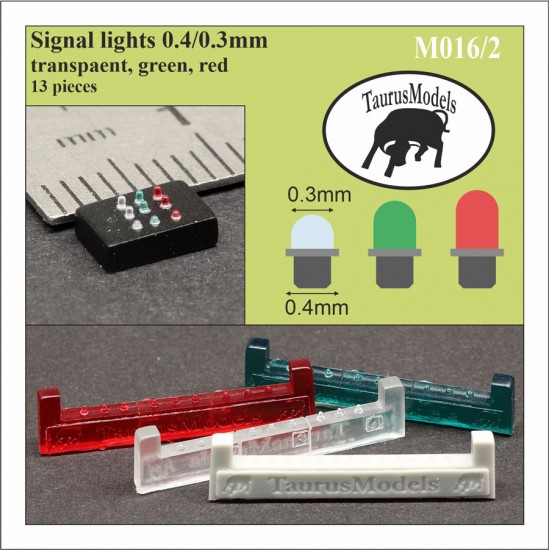 Cockpit Signal Lights 0.4/0.3mm (transparent, green, red, 13pcs) Cockpit Signal Lights 0.4/0.3mm (transparent, green, red, 13pcs)