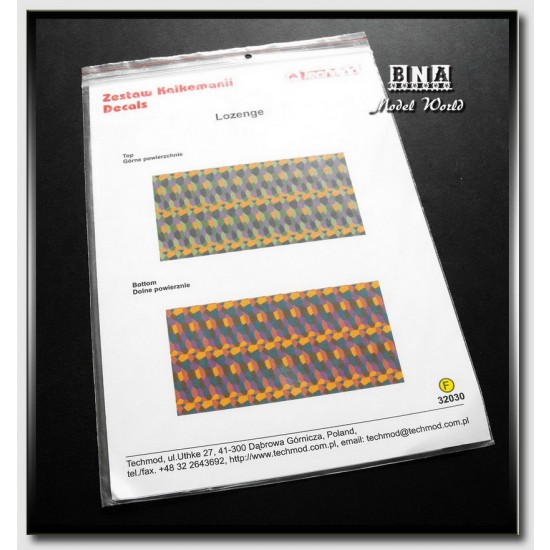 Decals - 1/32 Lozenge 5 Colours Decals - 1/32 Lozenge 5 Colours