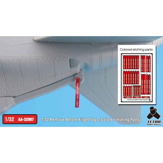 1/32 Remove Before Flight Tags (Colour etching Parts)