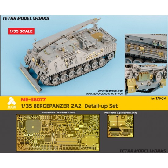 1/35 Bergepanzer 2A2 Detail-up Set for Takom kits 1/35 Bergepanzer 2A2 Detail-up Set for Takom kits