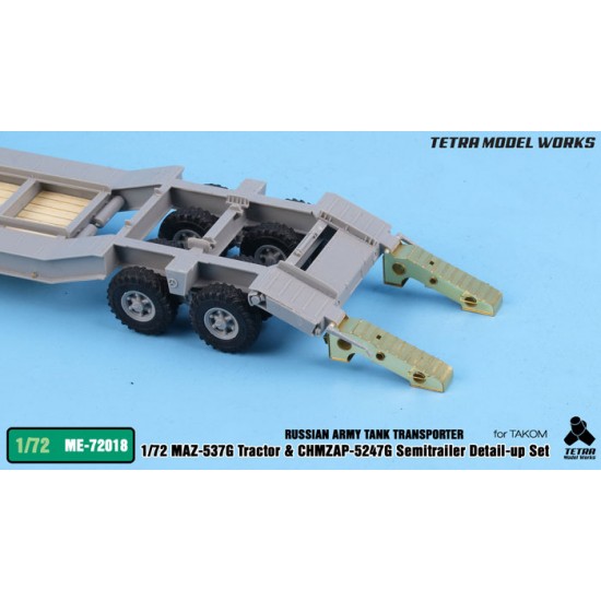 1/72 Russian MAZ-537G Tractor w/CHMZAP-5247G Semitrailer Detail-up Set for Takom kits 1/72 Russian MAZ-537G Tractor w/CHMZAP-5247G Semitrailer Detail-up Set for Takom kits