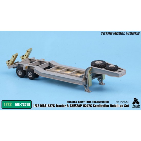 1/72 Russian MAZ-537G Tractor w/CHMZAP-5247G Semitrailer Detail-up Set for Takom kits 1/72 Russian MAZ-537G Tractor w/CHMZAP-5247G Semitrailer Detail-up Set for Takom kits