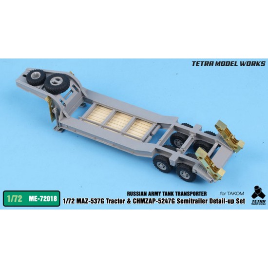1/72 Russian MAZ-537G Tractor w/CHMZAP-5247G Semitrailer Detail-up Set for Takom kits 1/72 Russian MAZ-537G Tractor w/CHMZAP-5247G Semitrailer Detail-up Set for Takom kits