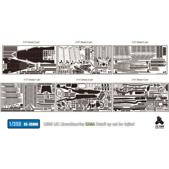 1/350 IJN Aircraft Carrier Kaga Detail-up Set for Fujimi kit 1/350 IJN Aircraft Carrier Kaga Detail-up Set for Fujimi kit