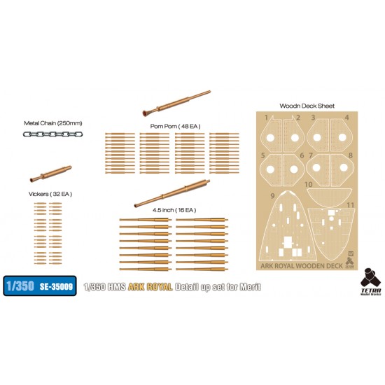 1/350 HMS Ark Royal Detail-up Set for Merit International kit #65307 1/350 HMS Ark Royal Detail-up Set for Merit International kit #65307