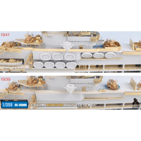 1/350 HMS Ark Royal Detail-up Set for Merit International kit #65307 1/350 HMS Ark Royal Detail-up Set for Merit International kit #65307