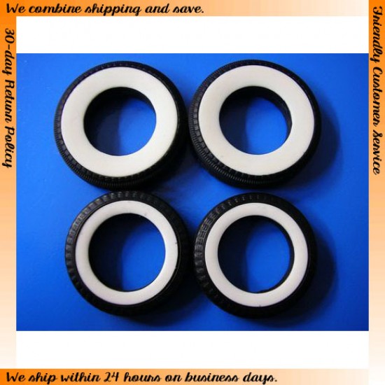 1/25 Tyre x4pcs (Hot rod white wall, inner diameter: 17.4mm) 1/25 Tyre x4pcs (Hot rod white wall, inner diameter: 17.4mm)
