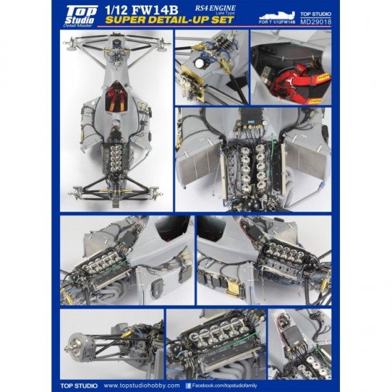 1/12 FW-14B Engine RS4 (Late Type) Super Detail-Up Set for Tamiya kits 1/12 FW-14B Engine RS4 (Late Type) Super Detail-Up Set for Tamiya kits
