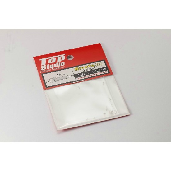 0.6mm Rivets (D) (20pcs) 0.6mm Rivets (D) (20pcs)