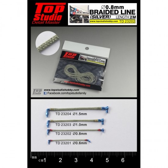 0.8mm Braided Line (silver) 0.8mm Braided Line (silver)