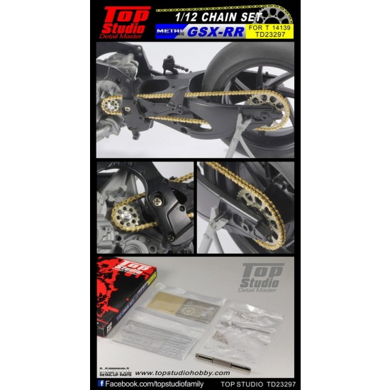 1/12 Team Suzuki Ecstar GSX-RR20 Chain set for Tamiya kit #14139 1/12 Team Suzuki Ecstar GSX-RR20 Chain set for Tamiya kit #14139