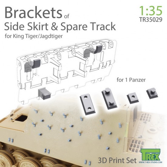 1/35 KingTiger/Jagdtiger Brackets of Side Skirt & Spare Track 1/35 KingTiger/Jagdtiger Brackets of Side Skirt & Spare Track