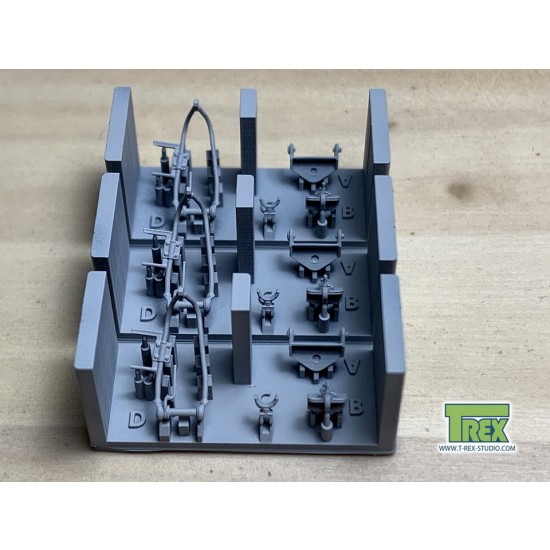 1/35 WWII German MG AA Gun Cupola Mount (3pcs) 1/35 WWII German MG AA Gun Cupola Mount (3pcs)