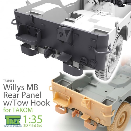 1/35 Willys MB Rear Panel w/Tow Hook Set for Takom kits 1/35 Willys MB Rear Panel w/Tow Hook Set for Takom kits