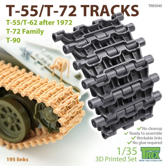 1/35 T-55/T72 Tracks for T-55/62 after 1972/T-72 Family/T-90 1/35 T-55/T72 Tracks for T-55/62 after 1972/T-72 Family/T-90