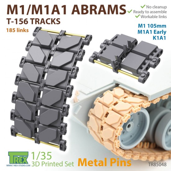 1/35 M1 Abrams T156 T-Racks (metal pins)