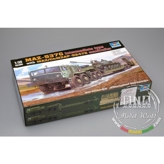 1/35 MAZ-537G intermediate type with MAZ/ChMZAP 5247G semitrailer 1/35 MAZ-537G intermediate type with MAZ/ChMZAP 5247G semitrailer