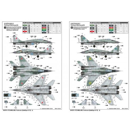 1/72 Mikoyan MiG-29C Fulcrum (Izdeliye 9.13) 1/72 Mikoyan MiG-29C Fulcrum (Izdeliye 9.13)