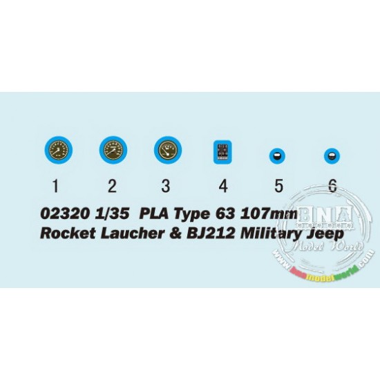 1/35 PLA Type 63 107mm Rocket Launcher & BJ212 Military Jeep 1/35 PLA Type 63 107mm Rocket Launcher & BJ212 Military Jeep