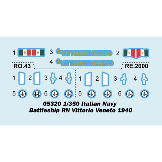 1/350 Italian Navy Battleship RN Vittorio Veneto 1940