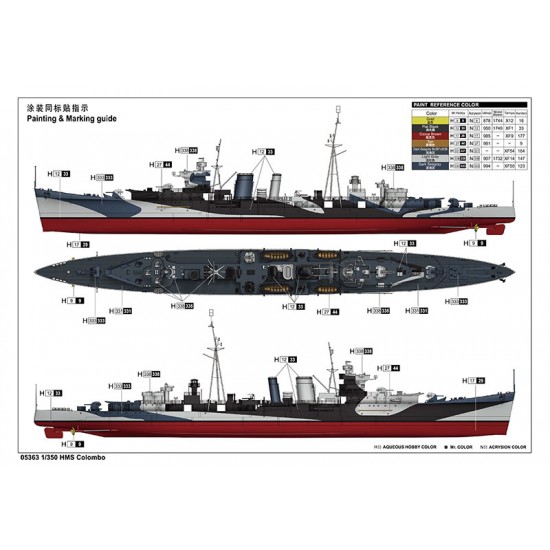 1/350 HMS Colombo C-class Light Cruiser 1/350 HMS Colombo C-class Light Cruiser