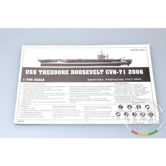 1/700 USS THEODORE ROOSEVELT CVN-71 2006 1/700 USS THEODORE ROOSEVELT CVN-71 2006
