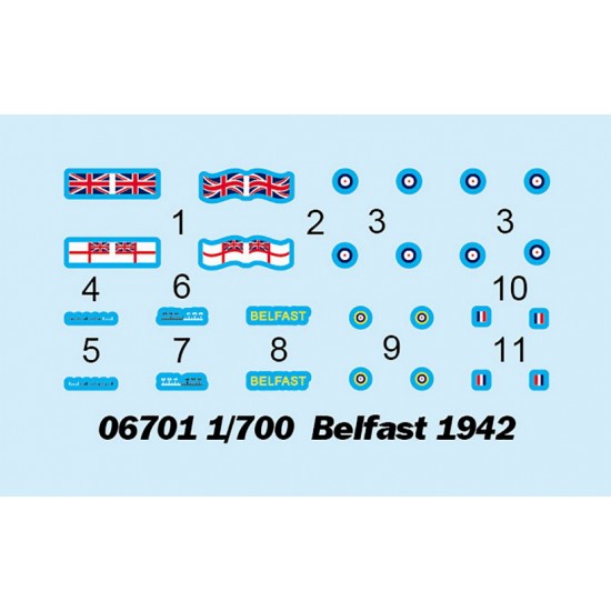 1/700 HMS Belfast 1942 Town-class Light Cruiser 1/700 HMS Belfast 1942 Town-class Light Cruiser