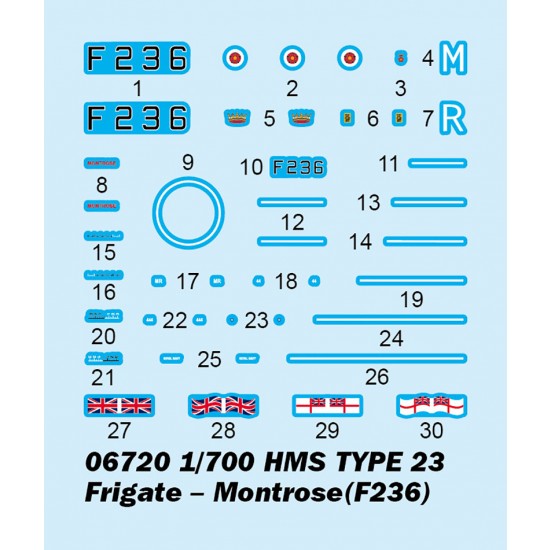 1/700 HMS TYPE 23 Frigate Montrose (F236)