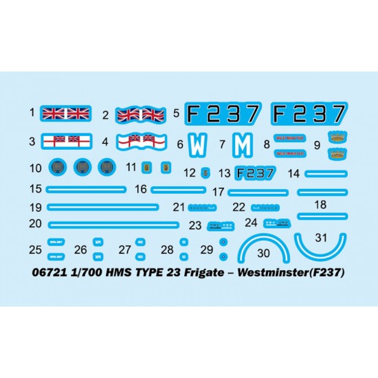1/700 HMS TYPE 23 Frigate - Westminster (F237) 1/700 HMS TYPE 23 Frigate - Westminster (F237)
