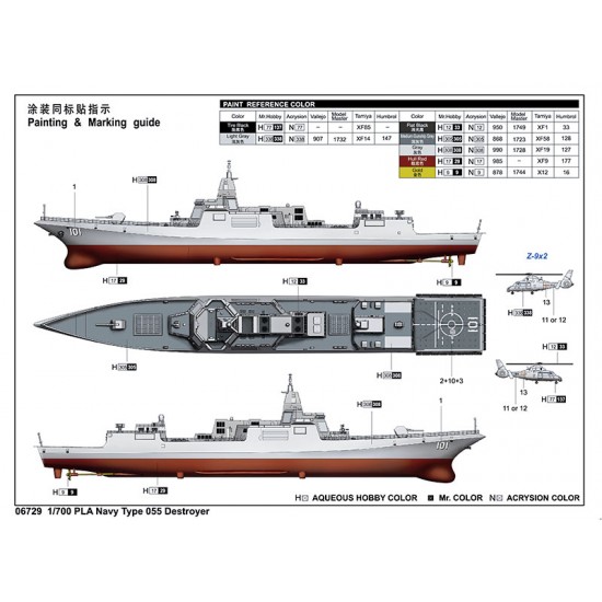1/700 PLA Navy Type 055 Destroyer