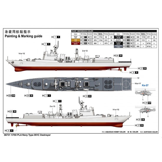 1/700 PLA Navy Type 051C Destroyer 1/700 PLA Navy Type 051C Destroyer