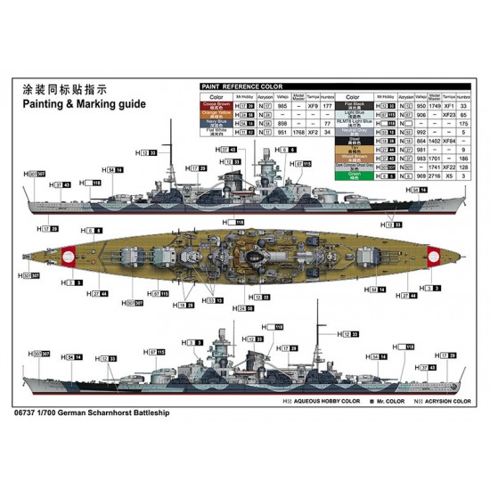 1/700 German Scharnhorst Battleship 1/700 German Scharnhorst Battleship