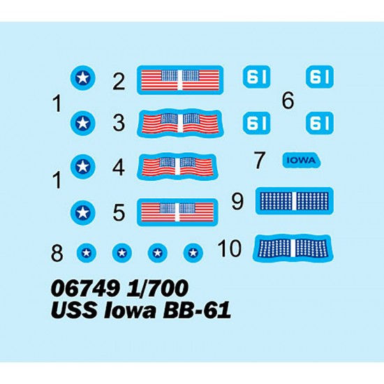 1/700 USS Iowa BB-61 Battleship 1/700 USS Iowa BB-61 Battleship